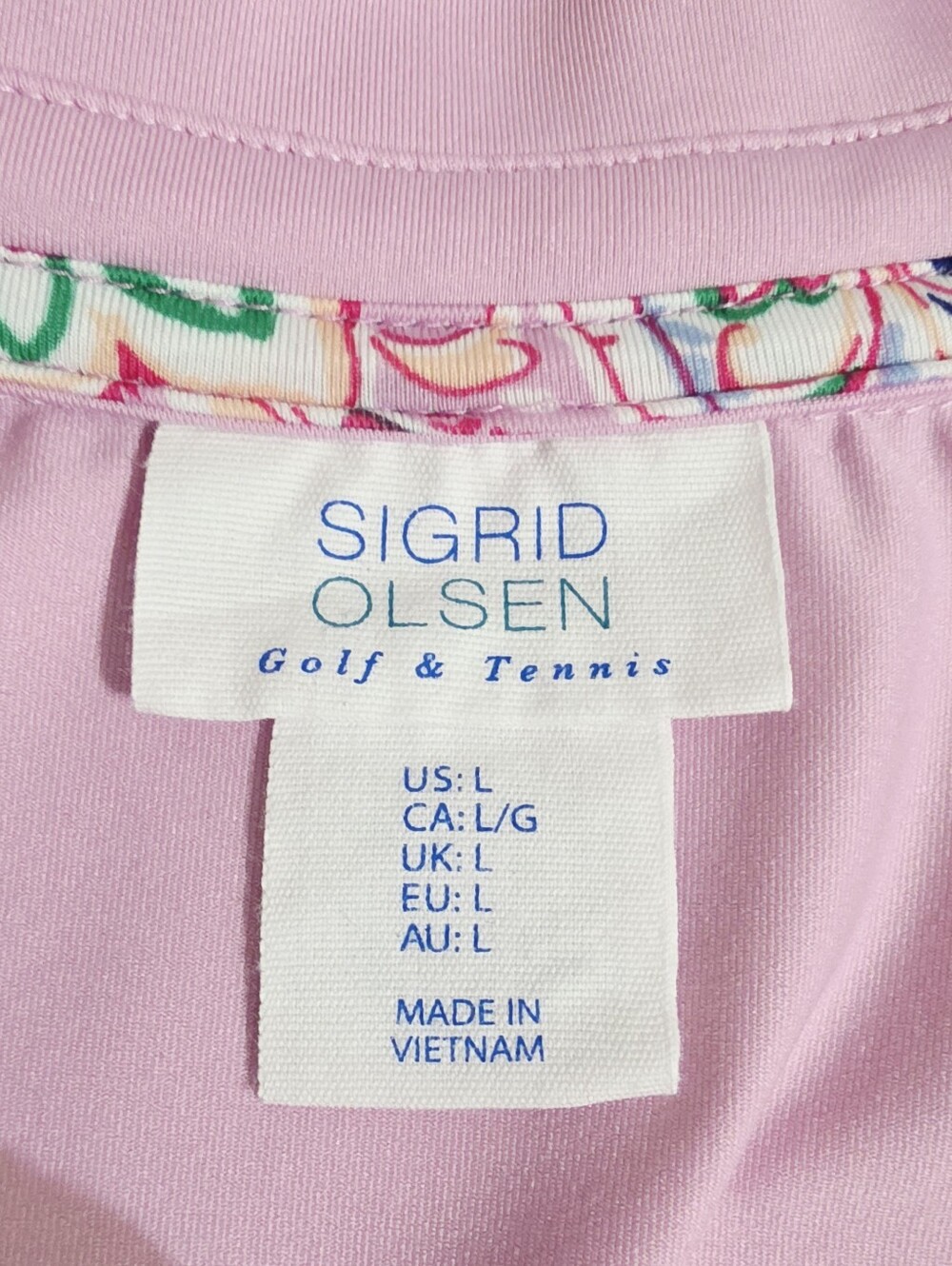 Sigrid Olsen Golf Tennis Outfit Large Pink Polo Paisley Skort Built In Shorts - Picture 15 of 15